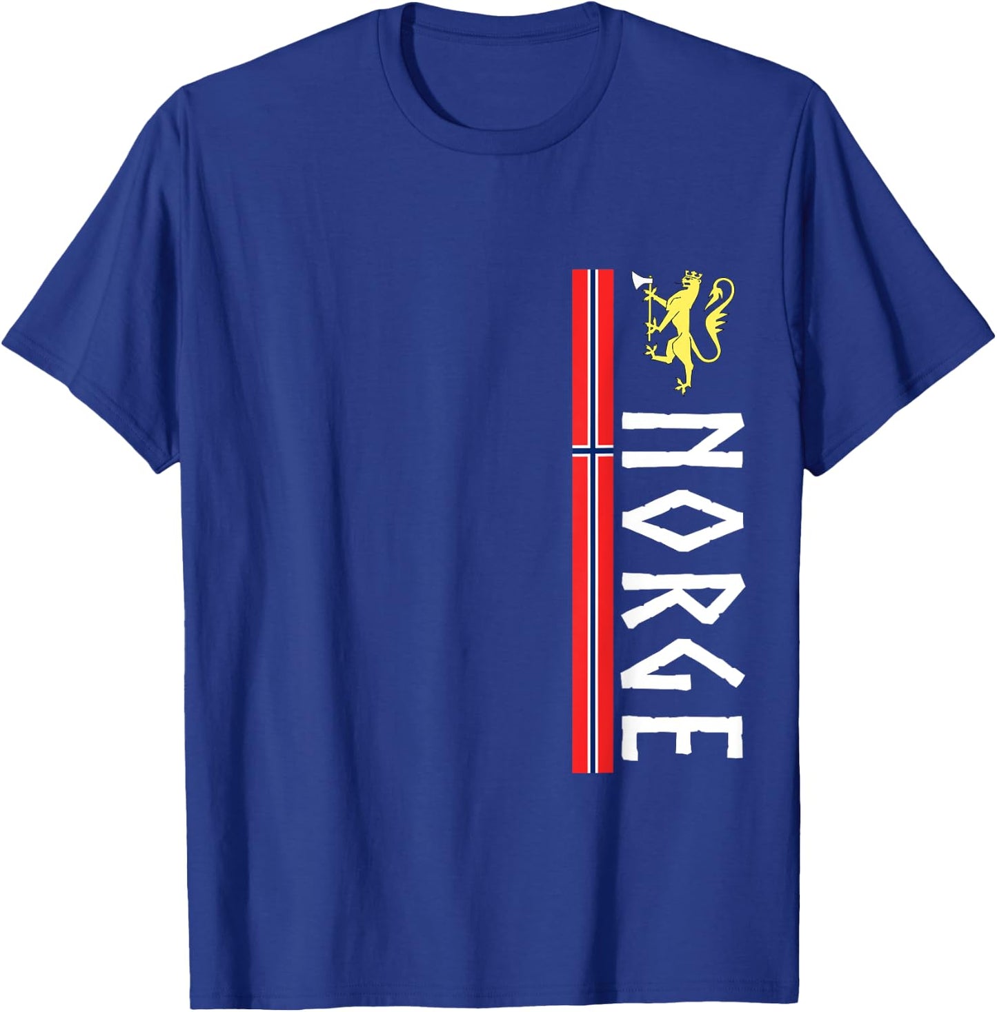 Norge Soccer Jersey Shirt Flag Of Norway Norwegian Map Gift T-Shirt - T-Shirt | Royal