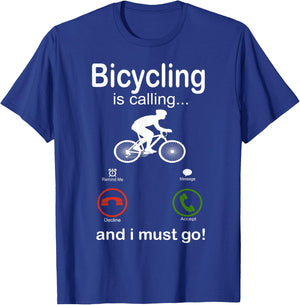 funny bicycling bicyclist gift Bicycle Rider cyclist T-Shirt - T-Shirt | Royal