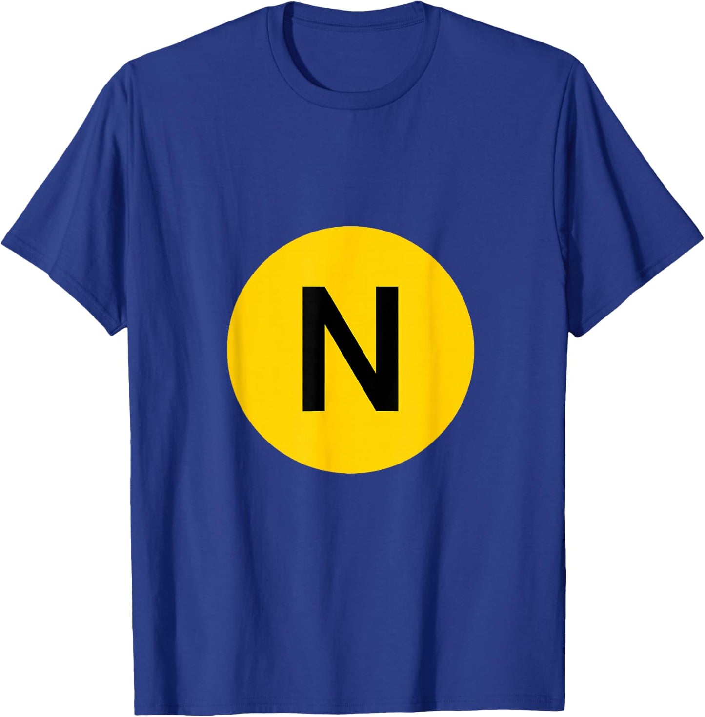 N Line - NYC Subway Train - Broadway T-Shirt - T-Shirt | Royal