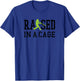 Raised In A Cage Baseball Kids Ball Athlete Ballpark Slugger T-Shirt - T-Shirt | Royal