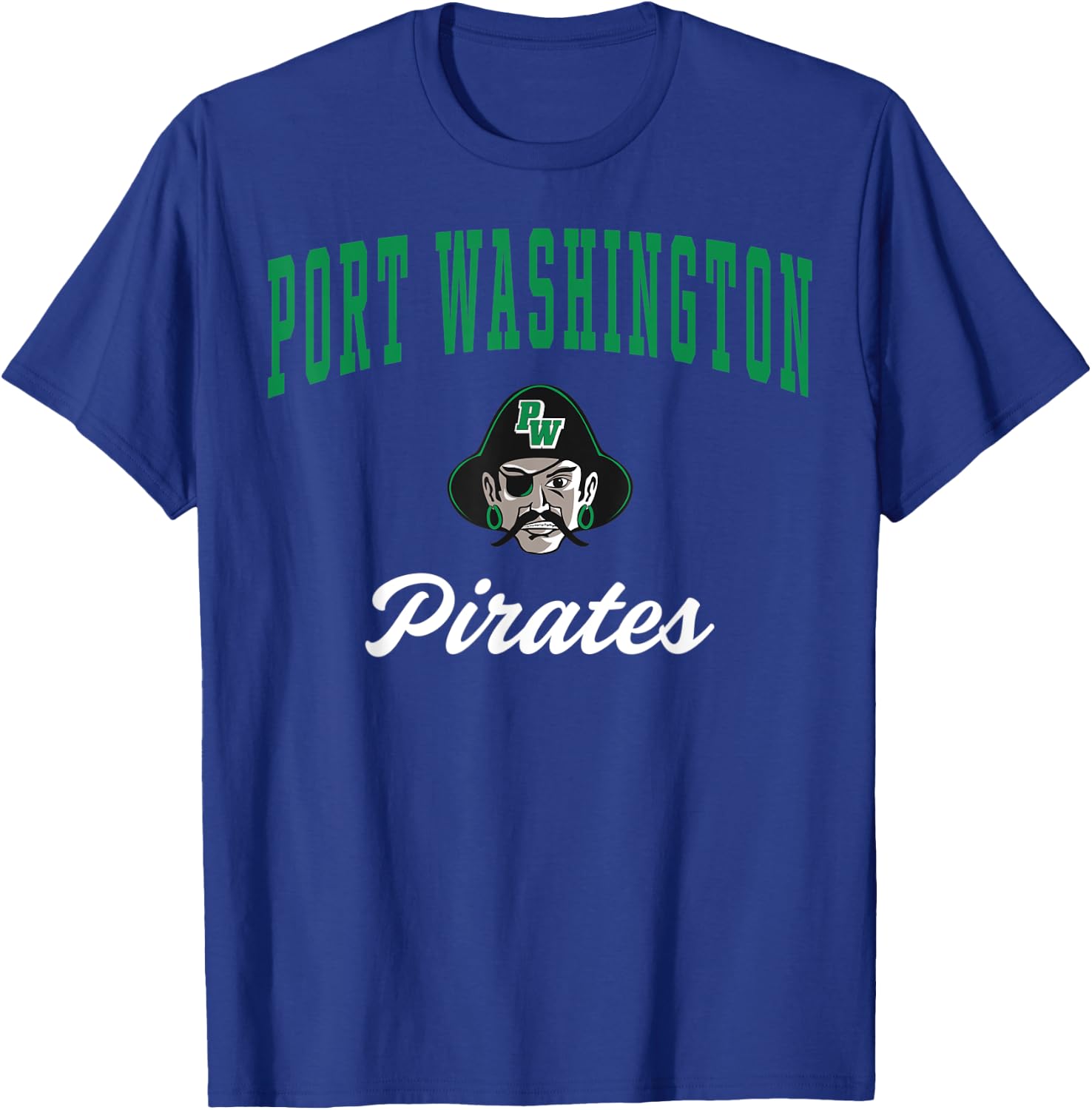 Port Washington High School Pirates C3 T-Shirt - T-Shirt | Royal