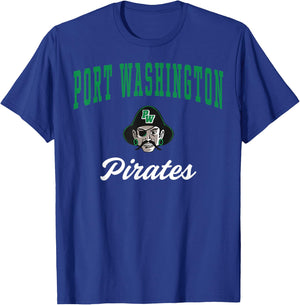 Port Washington High School Pirates C3 T-Shirt - T-Shirt | Royal