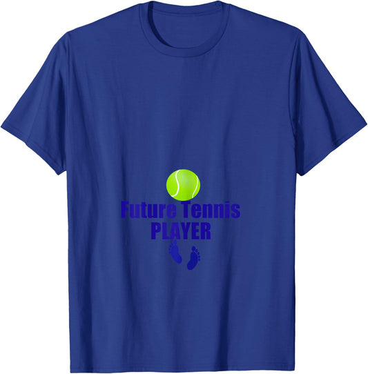 Future Tennis Player Pregnant Maternity. Baby Foot T-Shirt - T-Shirt | Royal