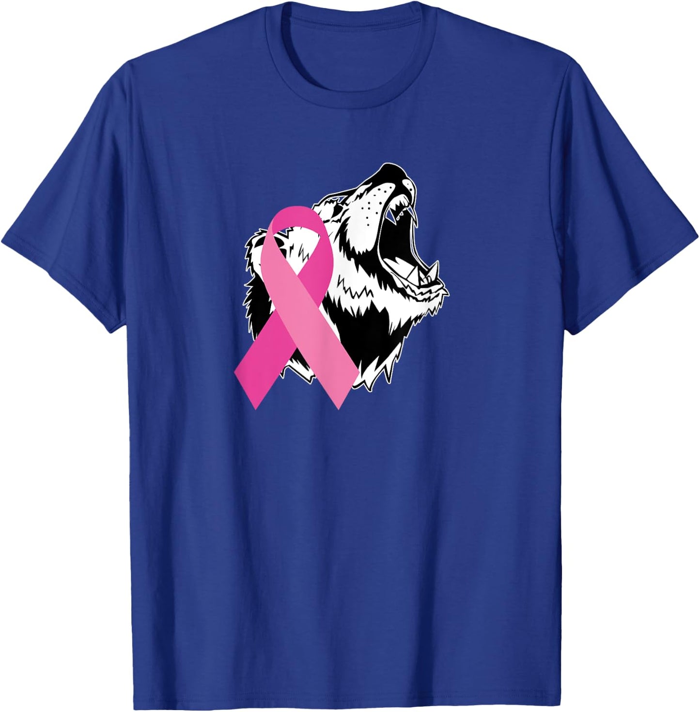 Bear Pink Breast Cancer Awareness T-Shirt - T-Shirt | Royal
