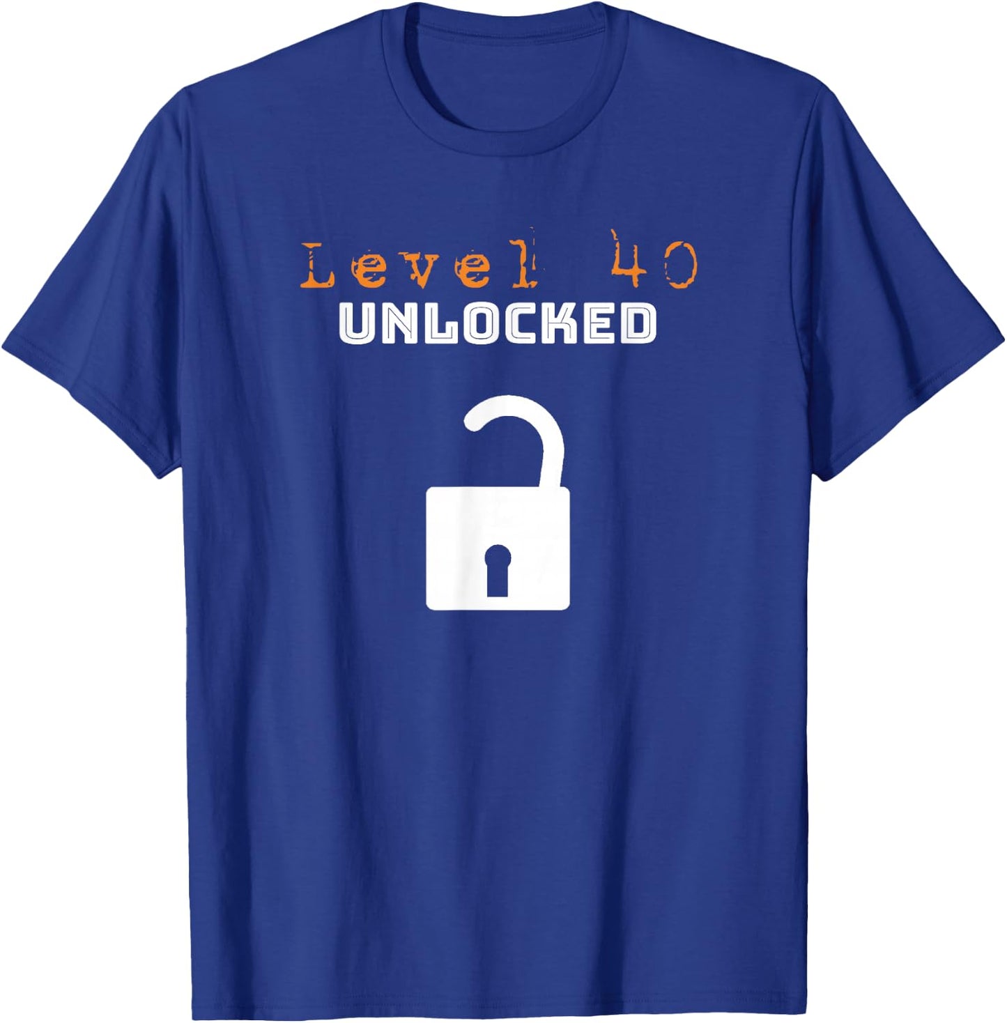 40th Birthday Shirt Gifts - Level 40 Unlocked Over The Hill T-Shirt - T-Shirt | Royal