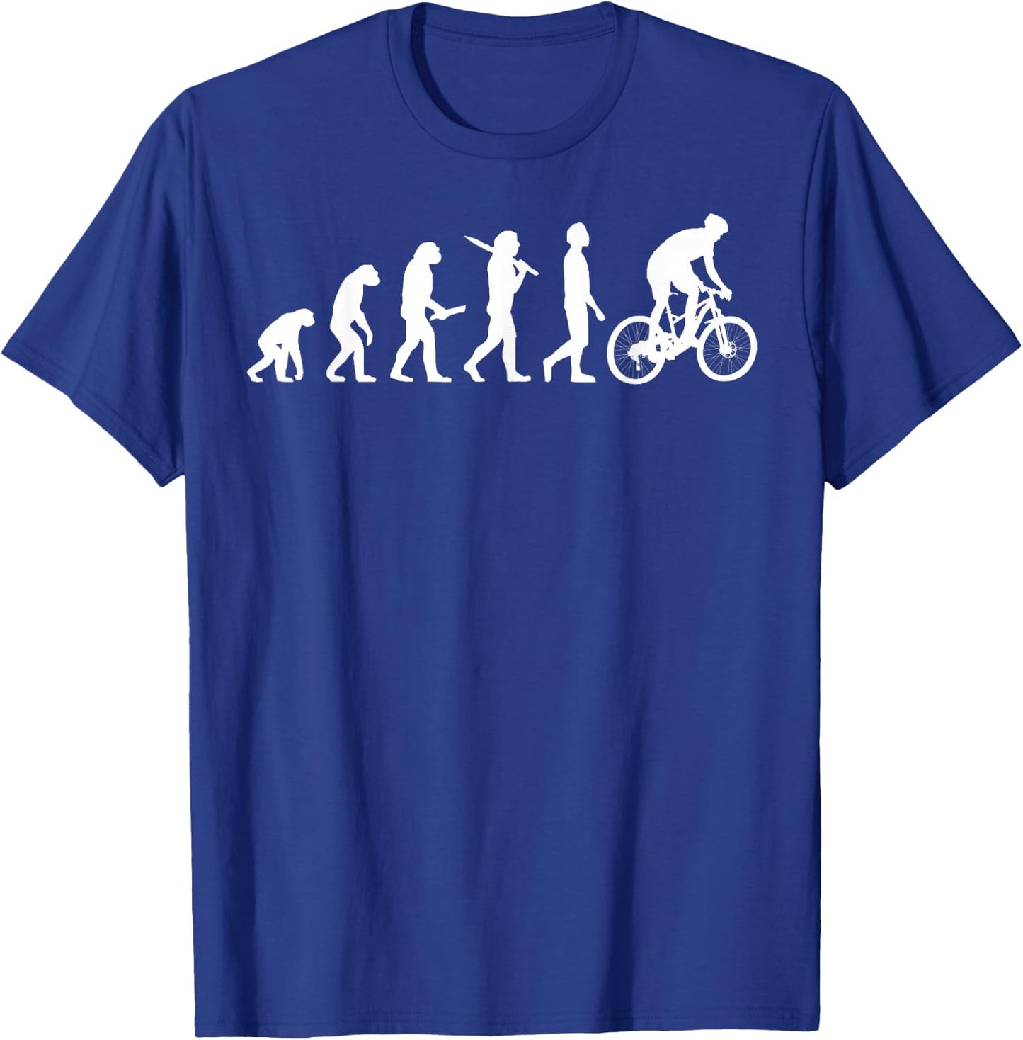 Mountain Biking Evolution - MTB Mountain Biker T-Shirt - T-Shirt | Royal