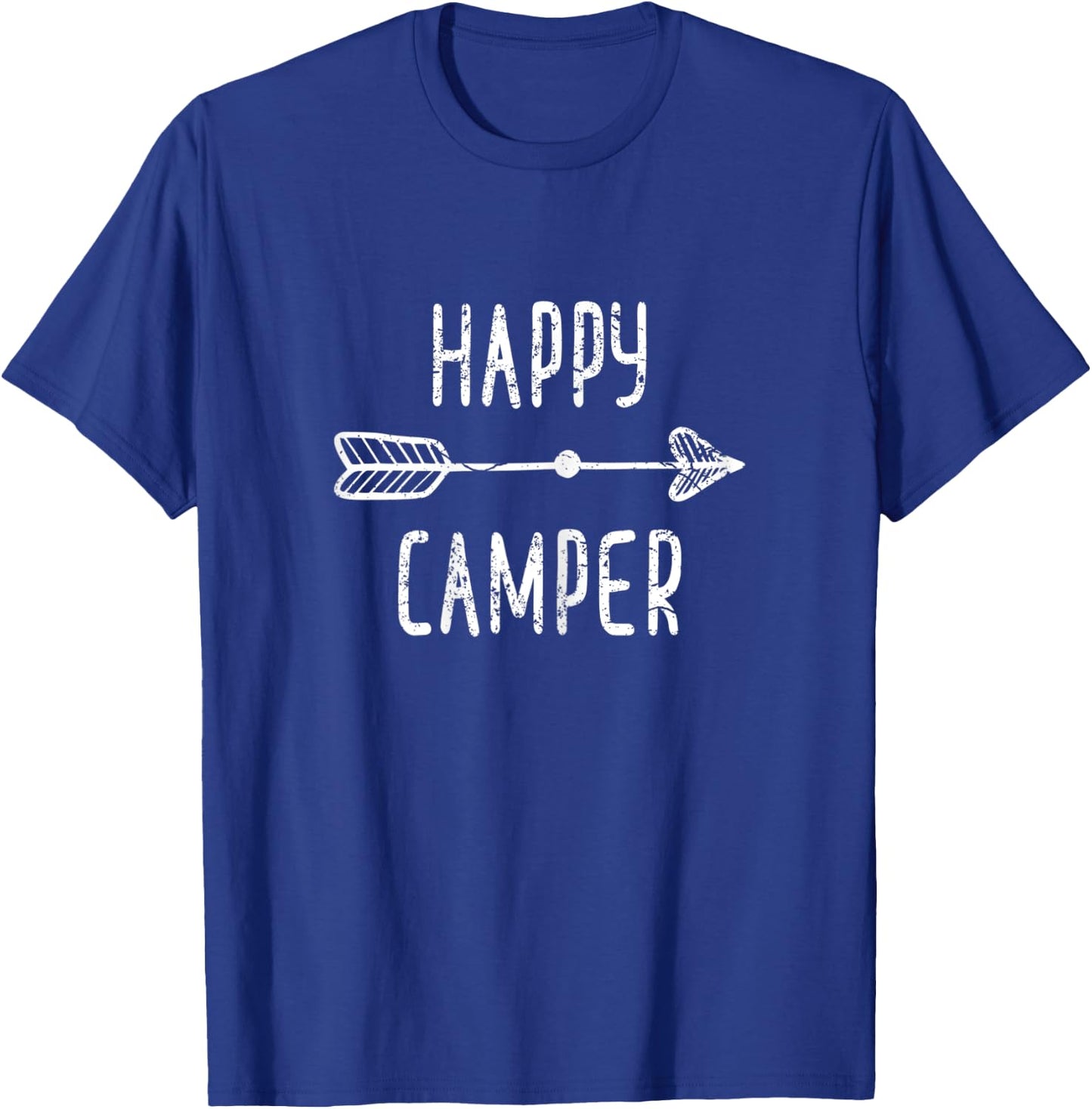 Cute Arrow Happy Camper Shirt Camping Boho Ladies Women T-Shirt - T-Shirt | Royal