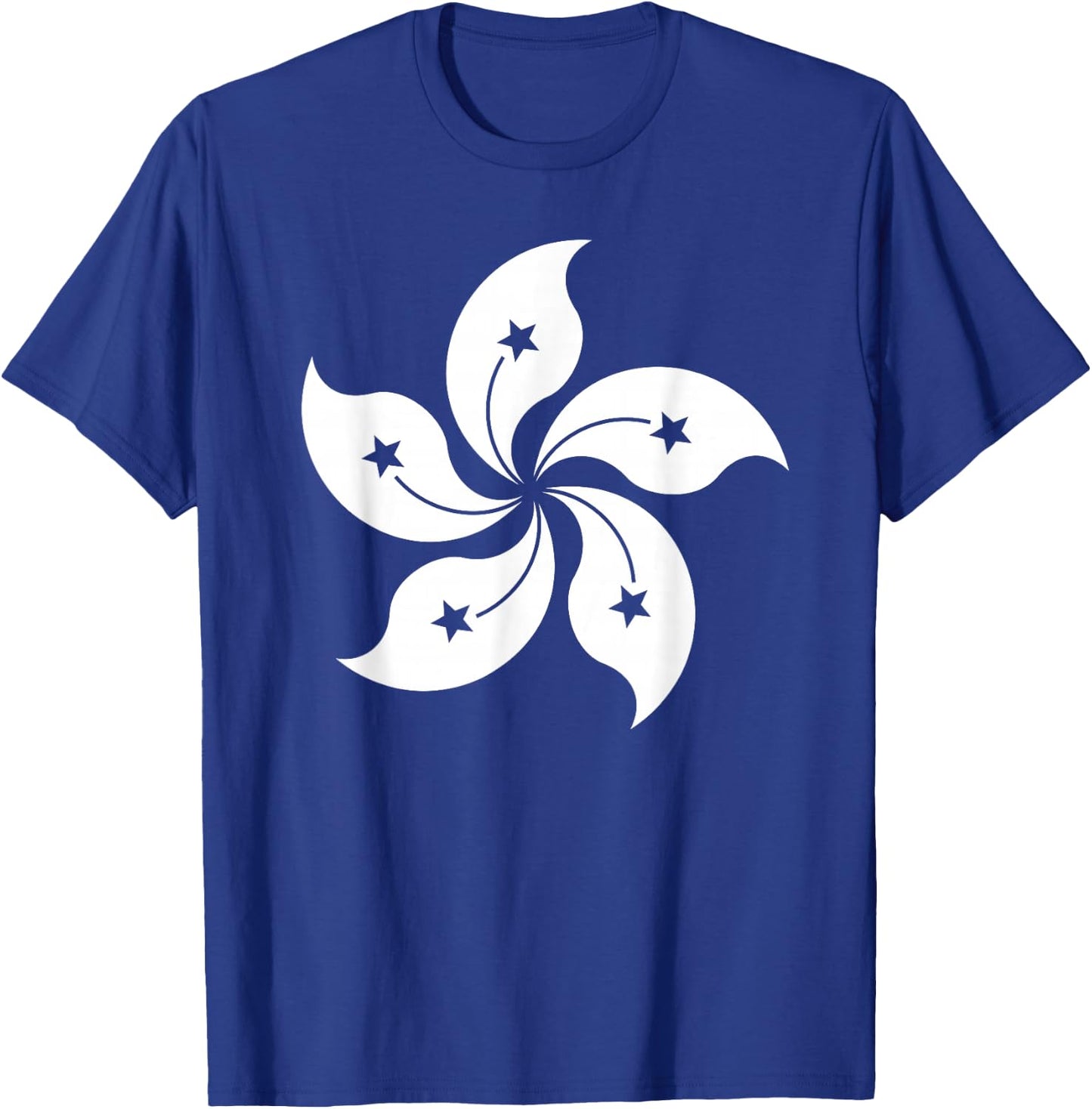 Hong Kong Flag Five Petal Orchid Tree T-Shirt - T-Shirt | Royal