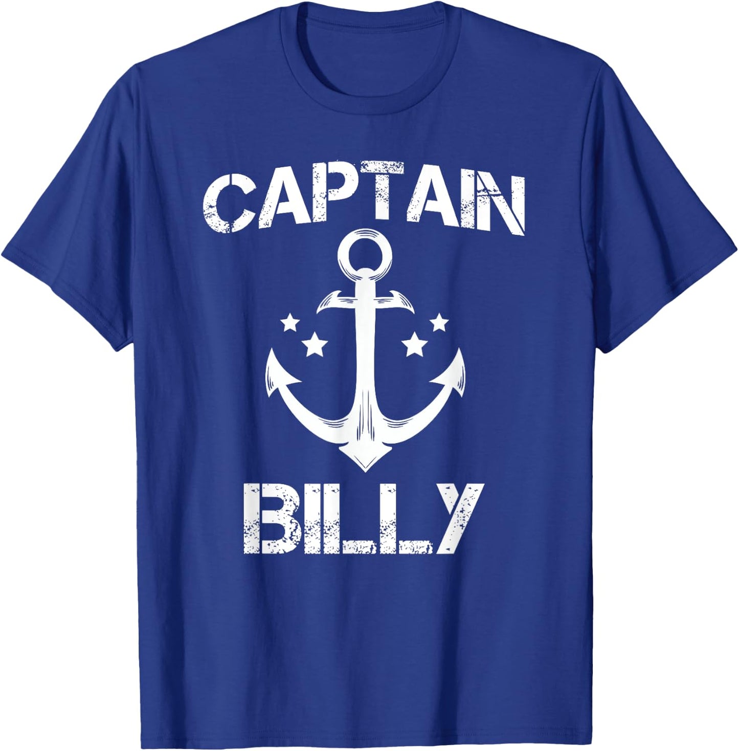 CAPTAIN BILLY Funny Birthday Personalized Name Boat Gift T-Shirt - T-Shirt | Royal