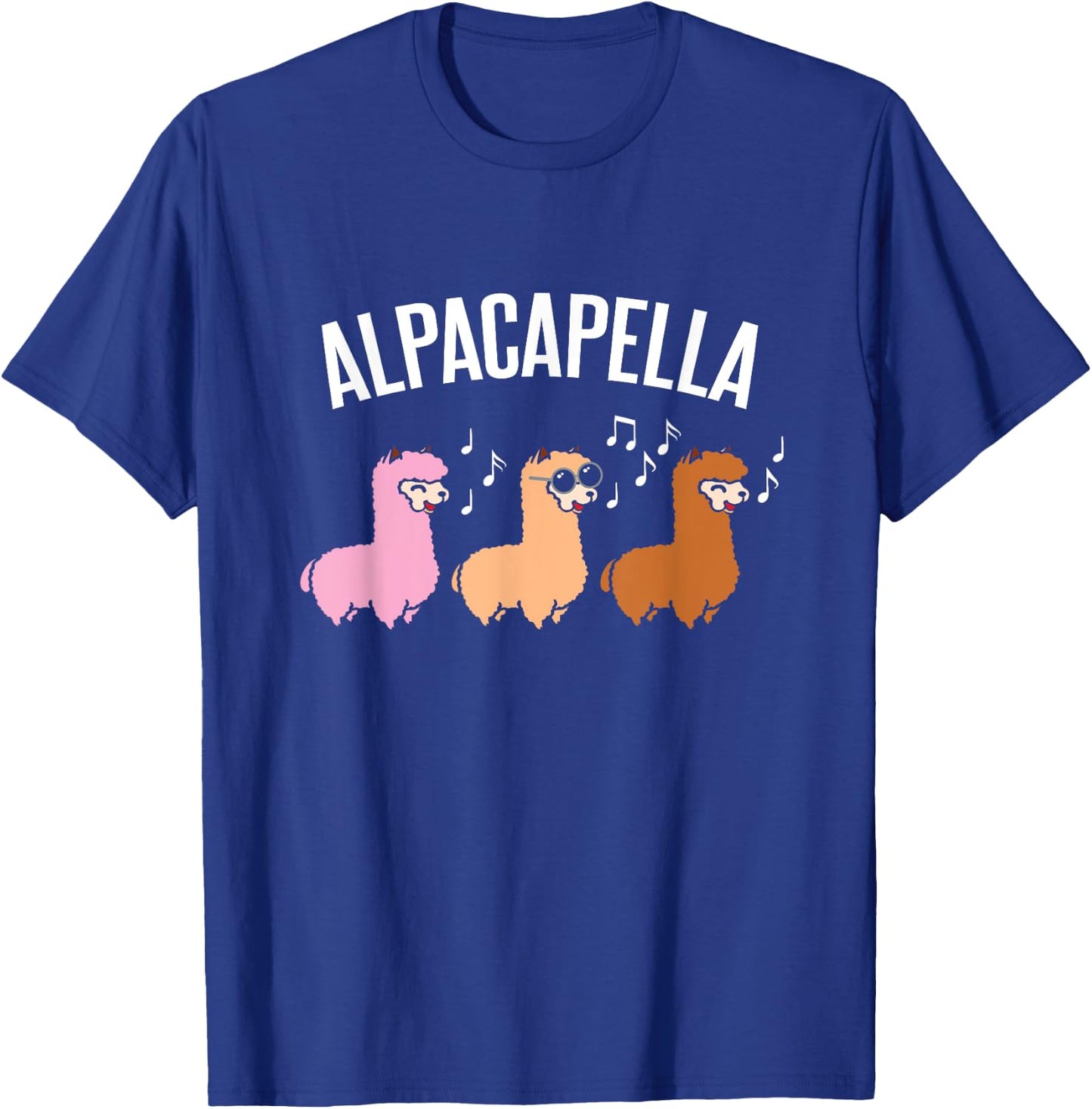 Alpacapella Cute woolly Acapella Alpaca Musician T-Shirt - T-Shirt | Royal