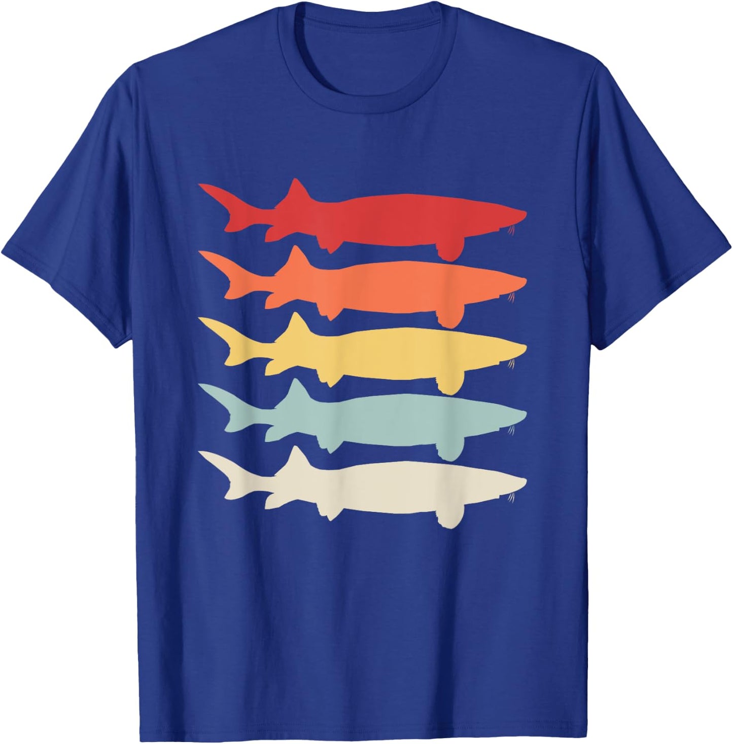 White Sturgeon Graphic Freshwater Fishing Gift T-Shirt - T-Shirt | Royal