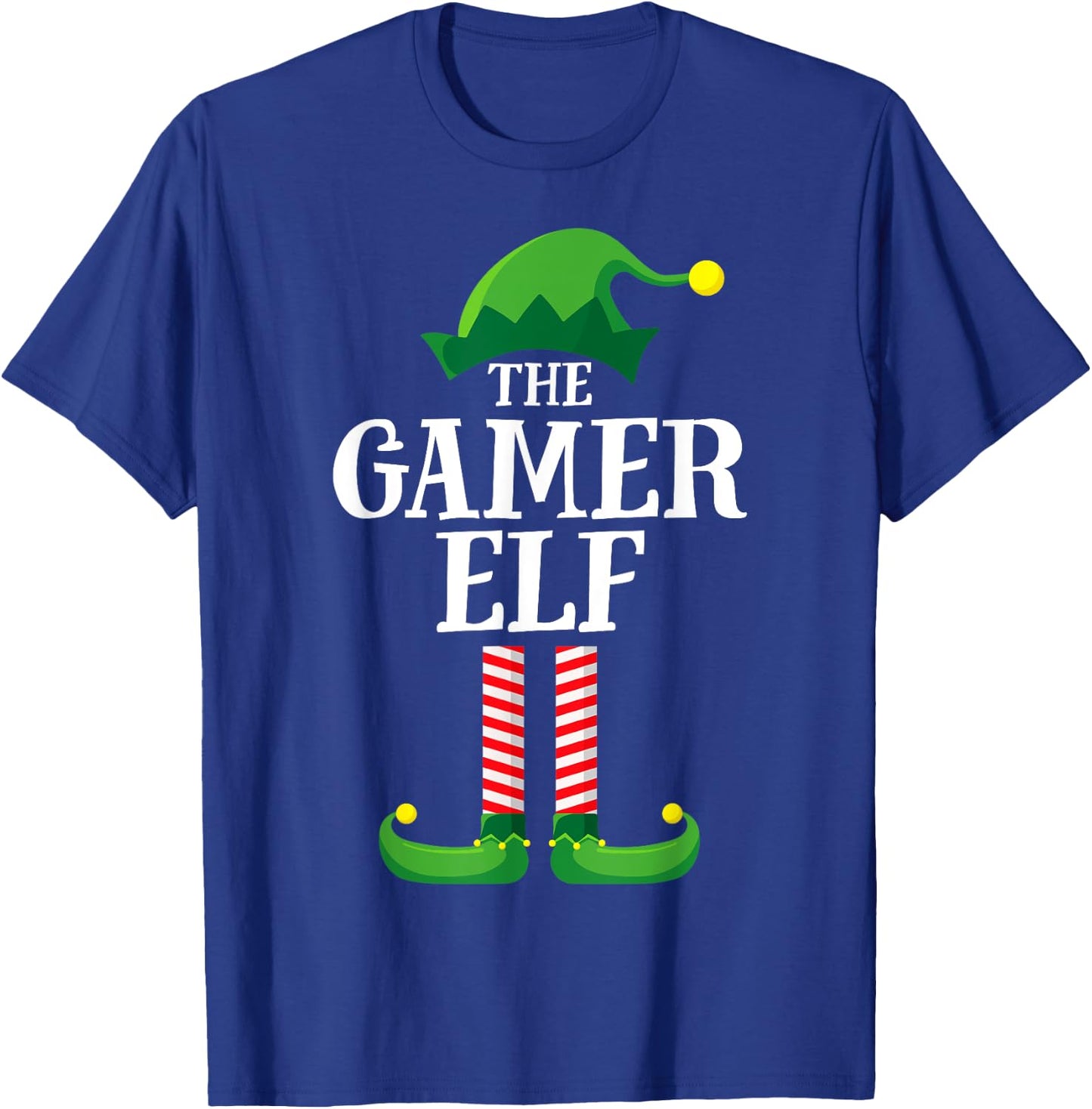 Gamer Elf Matching Family Group Christmas Party Pyjamas T-Shirt - T-Shirt | Royal