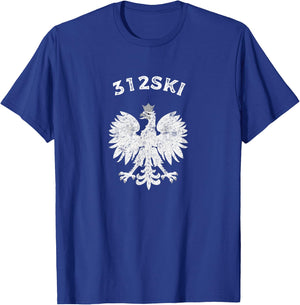 Chicago 312SKI Dyngus Day Polska Polish Eagle T Shirt T-Shirt - T-Shirt | Royal