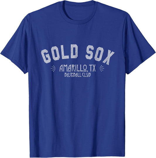 Amarillo Gold Sox Old School Baseball T-Shirt - T-Shirt | Royal