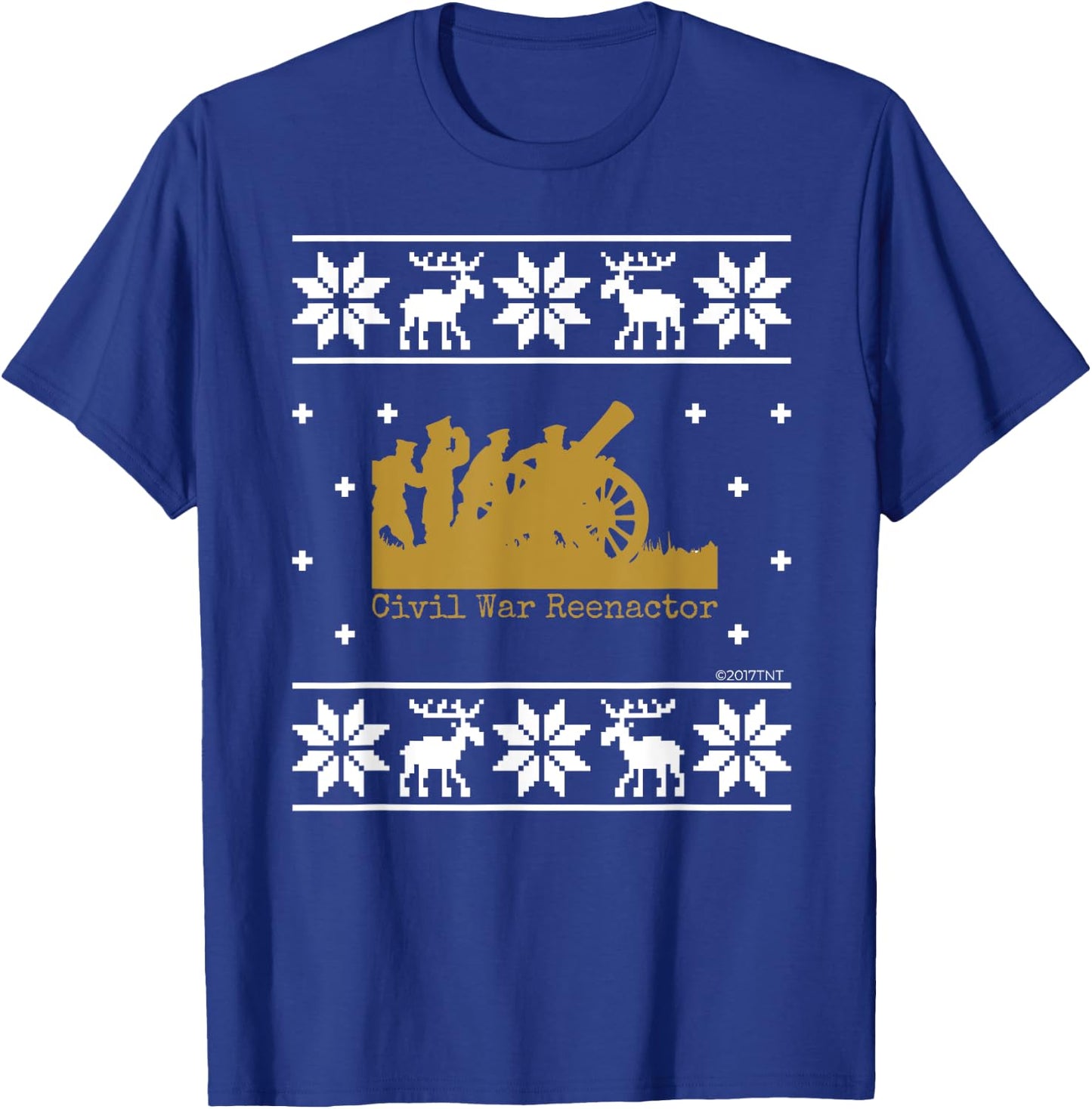 Civil War Re-enactor Ugly Christmas Shirt T-Shirt - T-Shirt | Royal