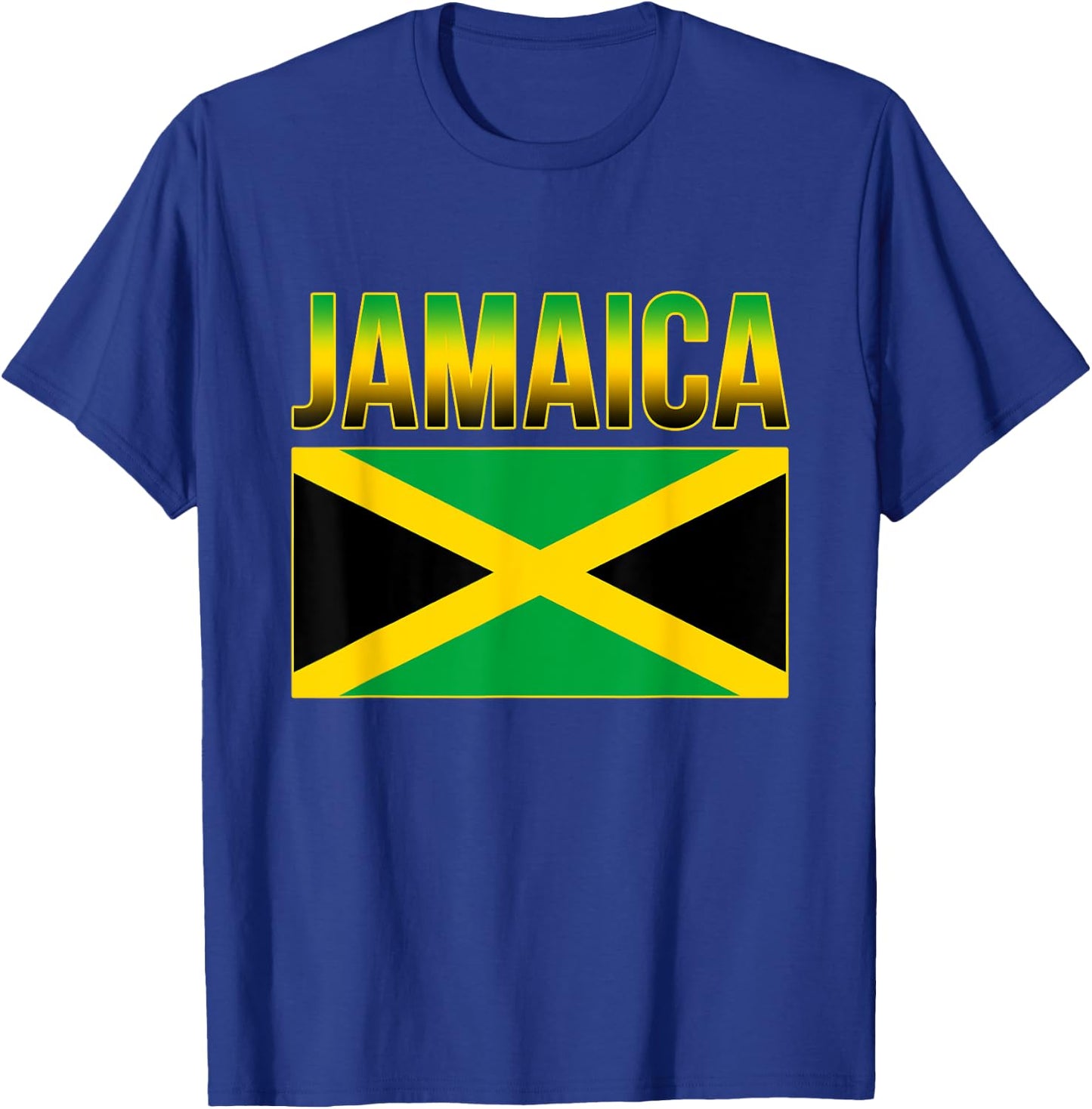 Jamaican National Country Flag Caribbean T-Shirt - T-Shirt | Royal