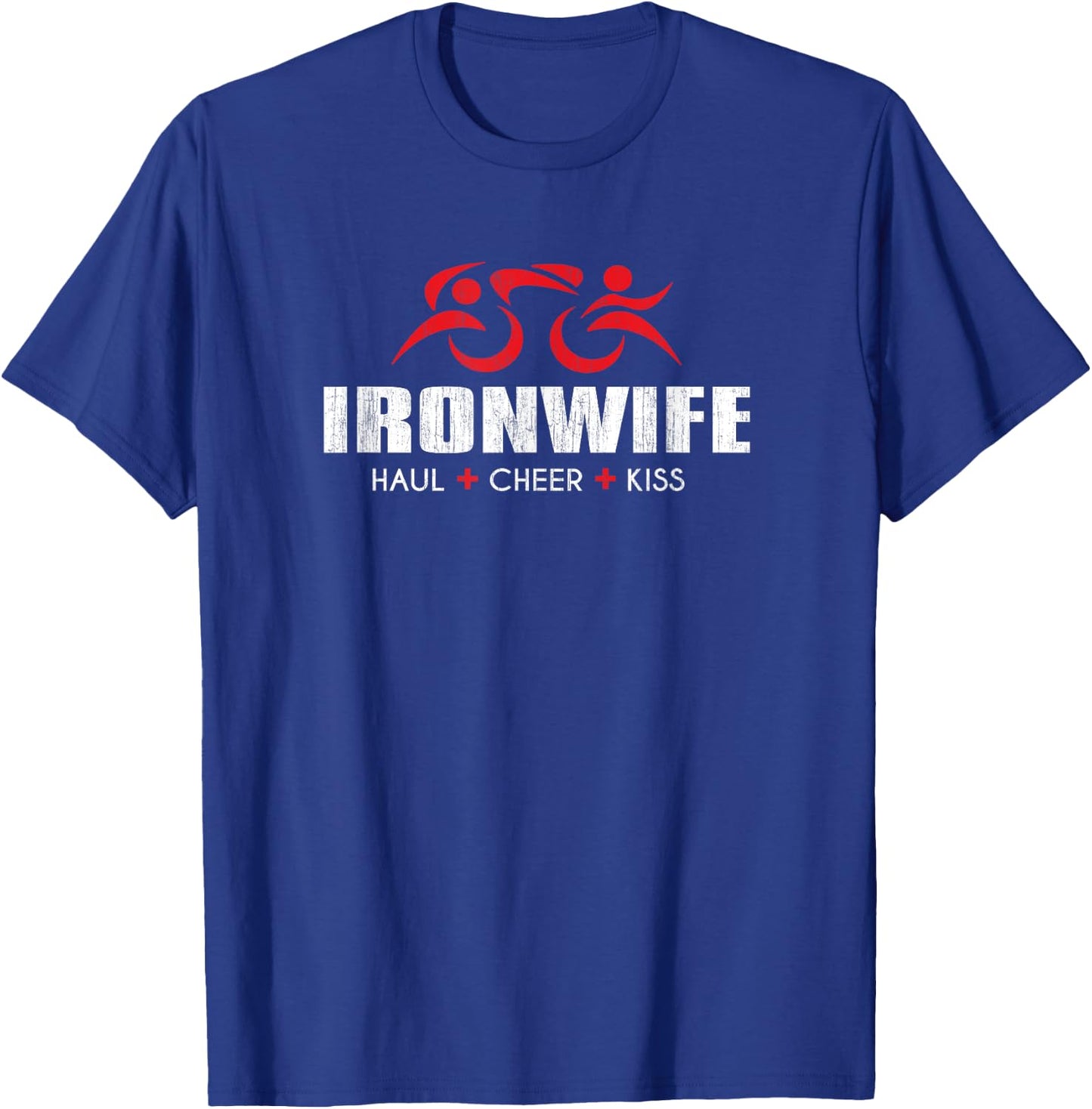 IRONWIFE Tri IronSherpa Triathlon - Haul Cheer Triathlete T-Shirt - T-Shirt | Royal
