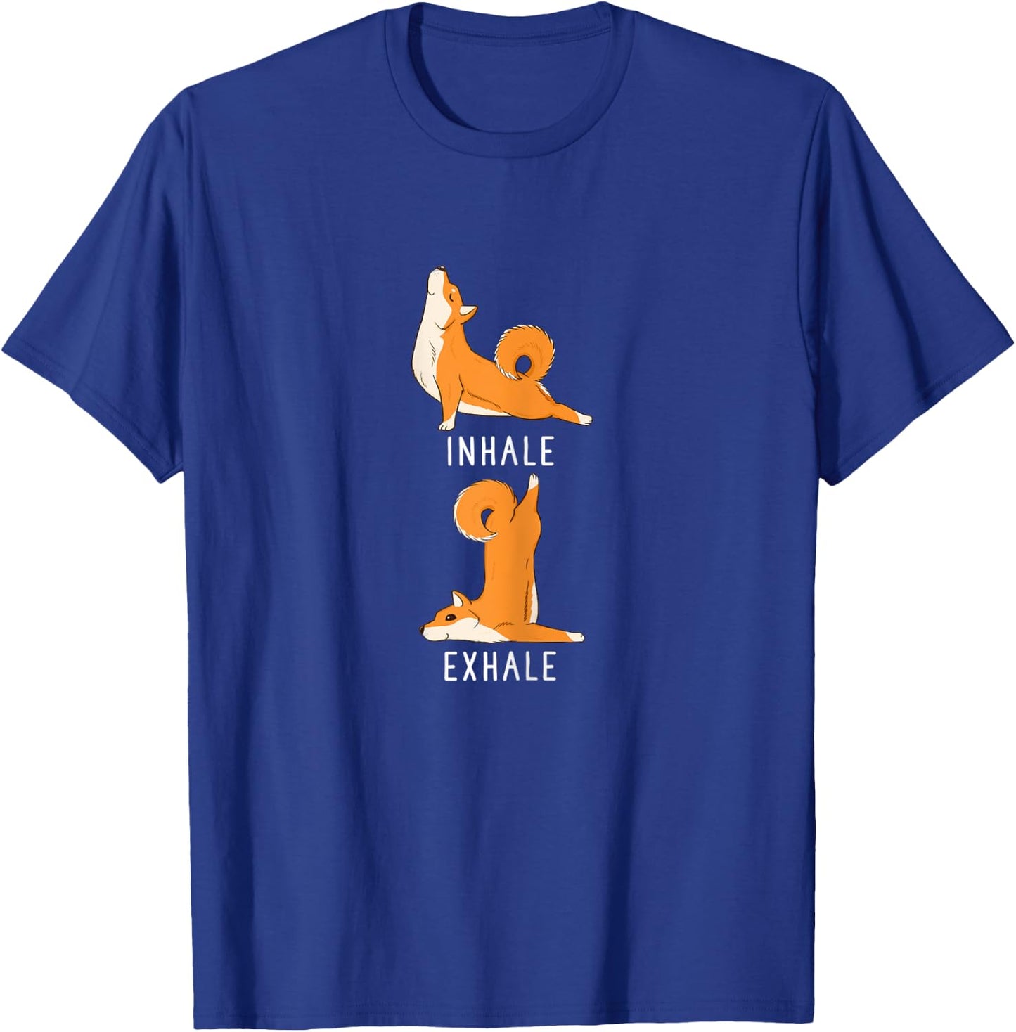 Inhale Exhale Shiba Inu Yoga Dog Shirt T-Shirt - T-Shirt | Royal