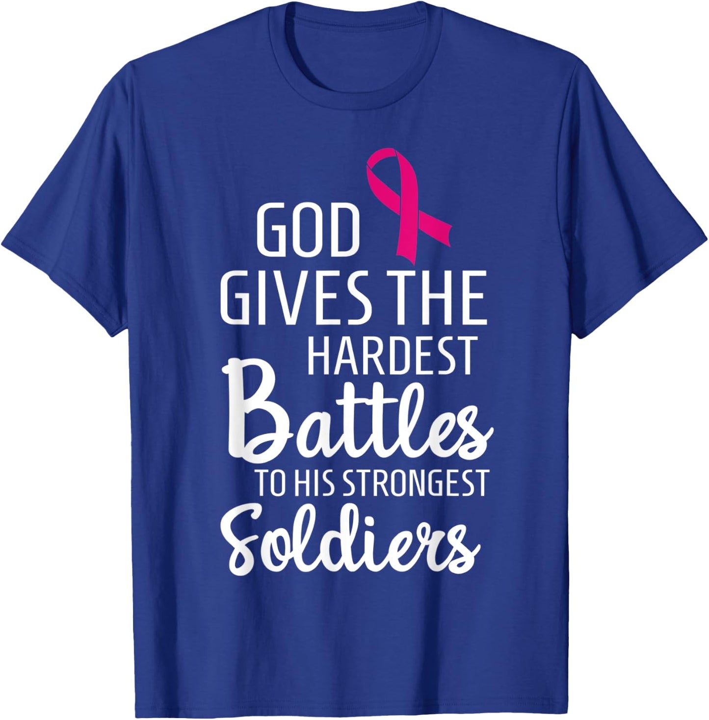 Breast Cancer Fighter Survivor Motivational Gift T-Shirt - T-Shirt | Royal
