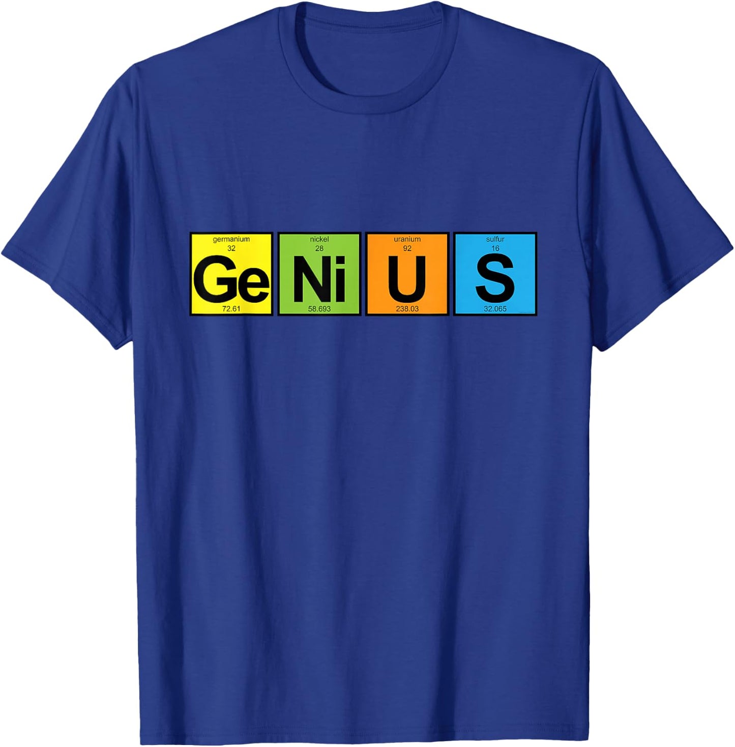 Genius - Periodic Table of Elements T-Shirt - T-Shirt | Royal