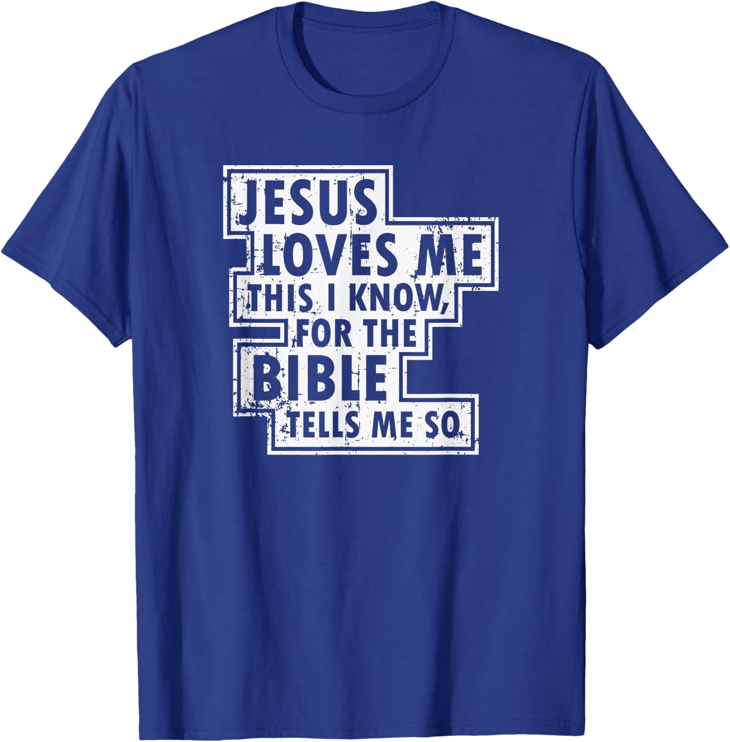 Jesus Loves Me This I Know Christian Faith T Shirt T-Shirt - T-Shirt | Royal