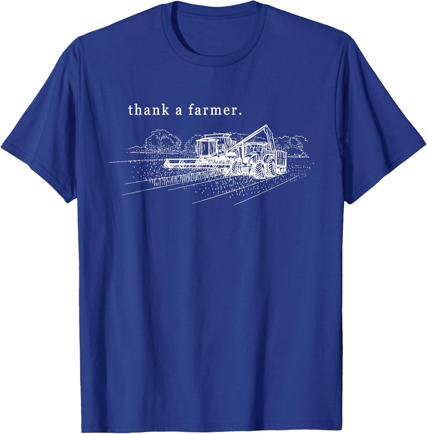 Farming Cattle Thank A Farmer T-Shirt - T-Shirt | Royal