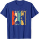Vintage 1970's Style Rugby, Rugby Sports Gift T-Shirt - T-Shirt | Royal