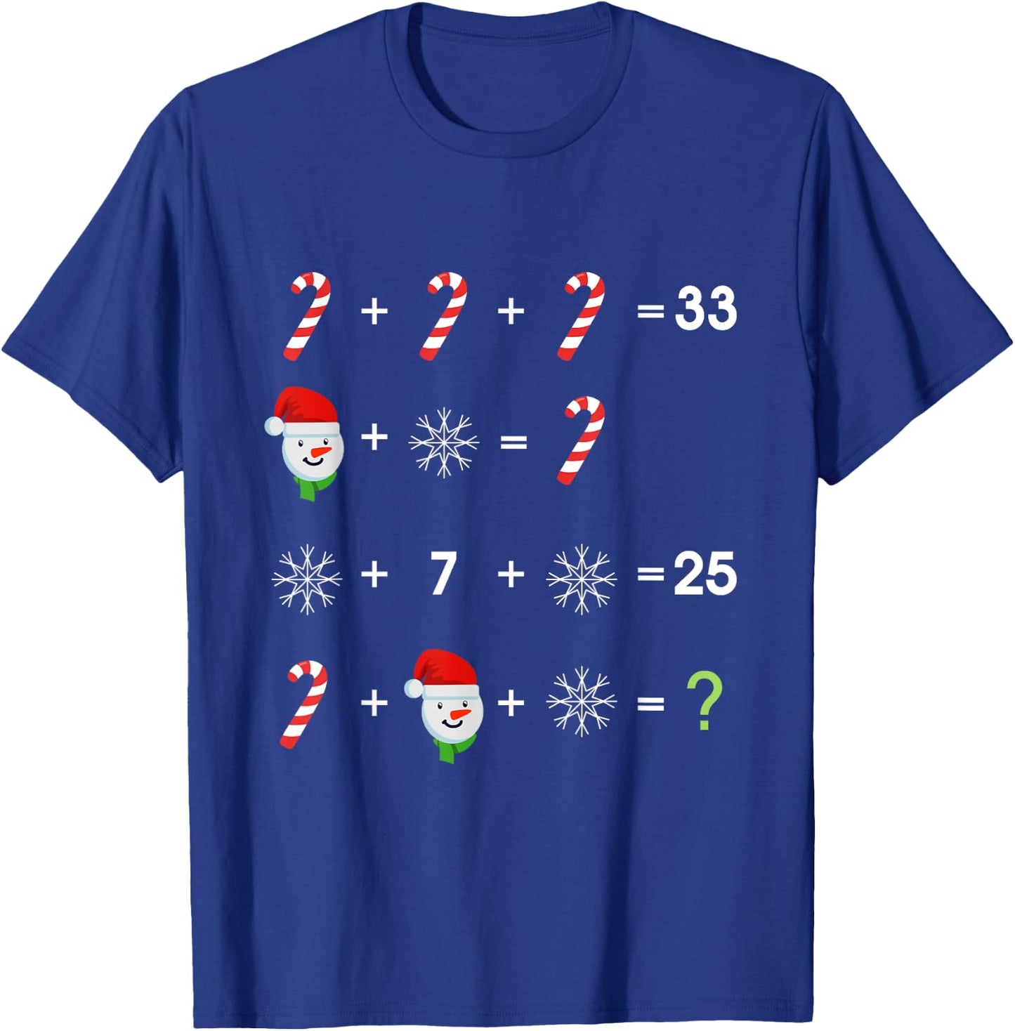Order of Operations Quiz Funny Math Teacher Christmas Gift T-Shirt - T-Shirt | Royal