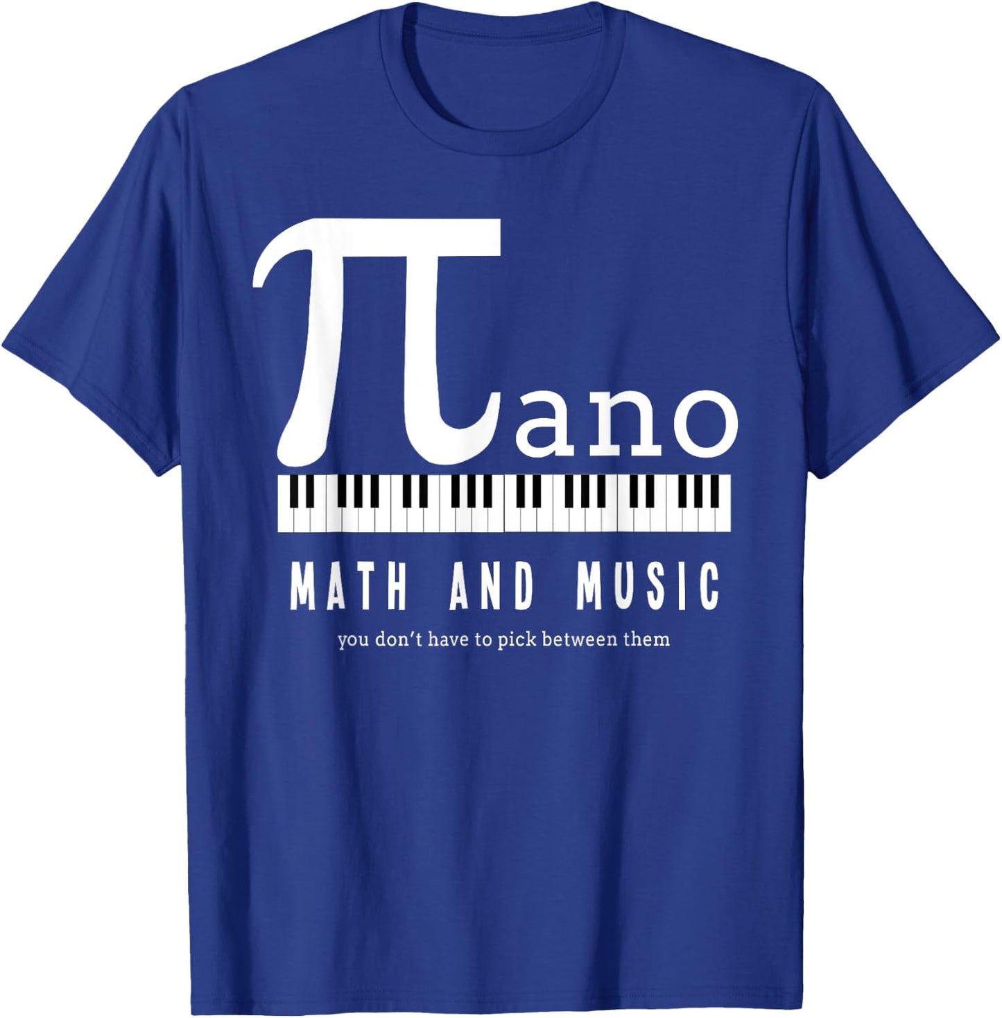 Math and Music Inspired Design T-Shirt - T-Shirt | Royal