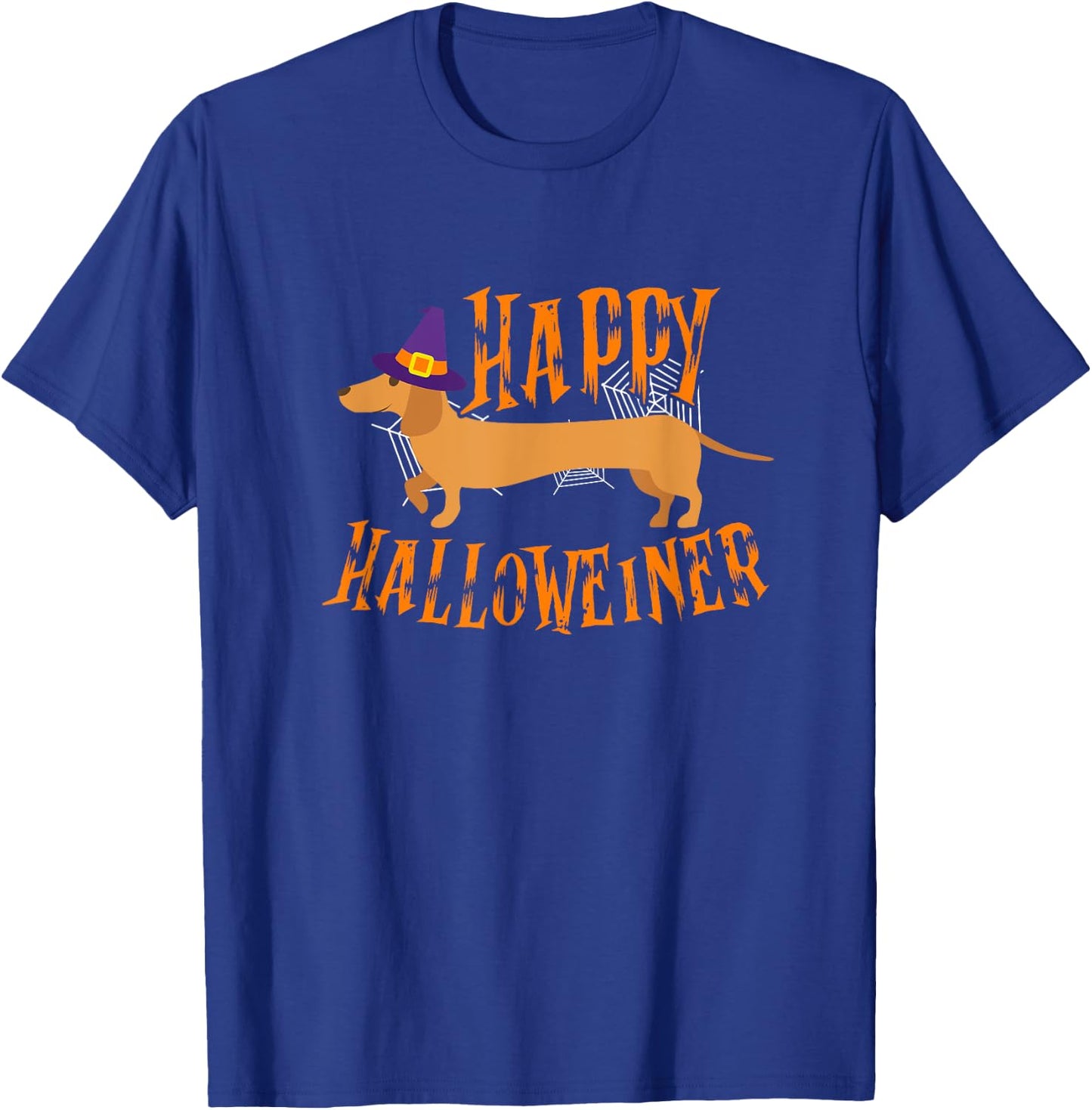 Happy Halloweiner Funny Halloween Weiner Dachsund T-Shirt - T-Shirt | Royal