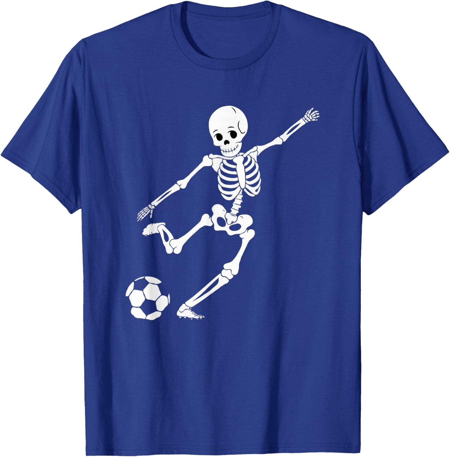 Soccer Skeleton Halloween Men Boys Soccer Player Halloween T-Shirt - T-Shirt | Royal