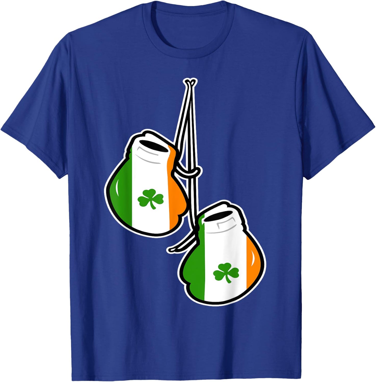 Ireland Flag Shamrock Irish boxing gloves T-Shirt - T-Shirt | Royal