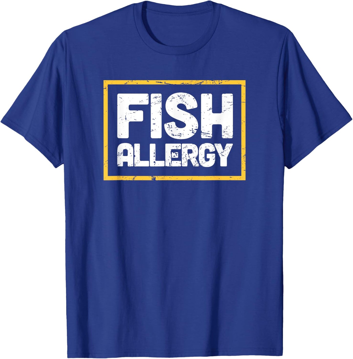 Allergy Awareness - Distressed Fish Allergy T-Shirt - T-Shirt | Royal