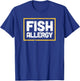 Allergy Awareness - Distressed Fish Allergy T-Shirt - T-Shirt | Royal