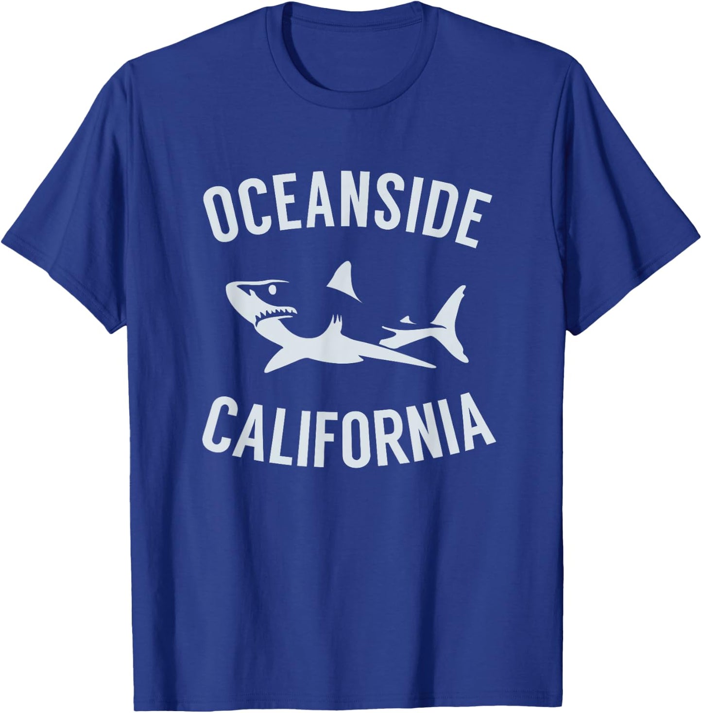 Oceanside California T Shirt Shark CA Souvenirs T-Shirt - T-Shirt | Royal