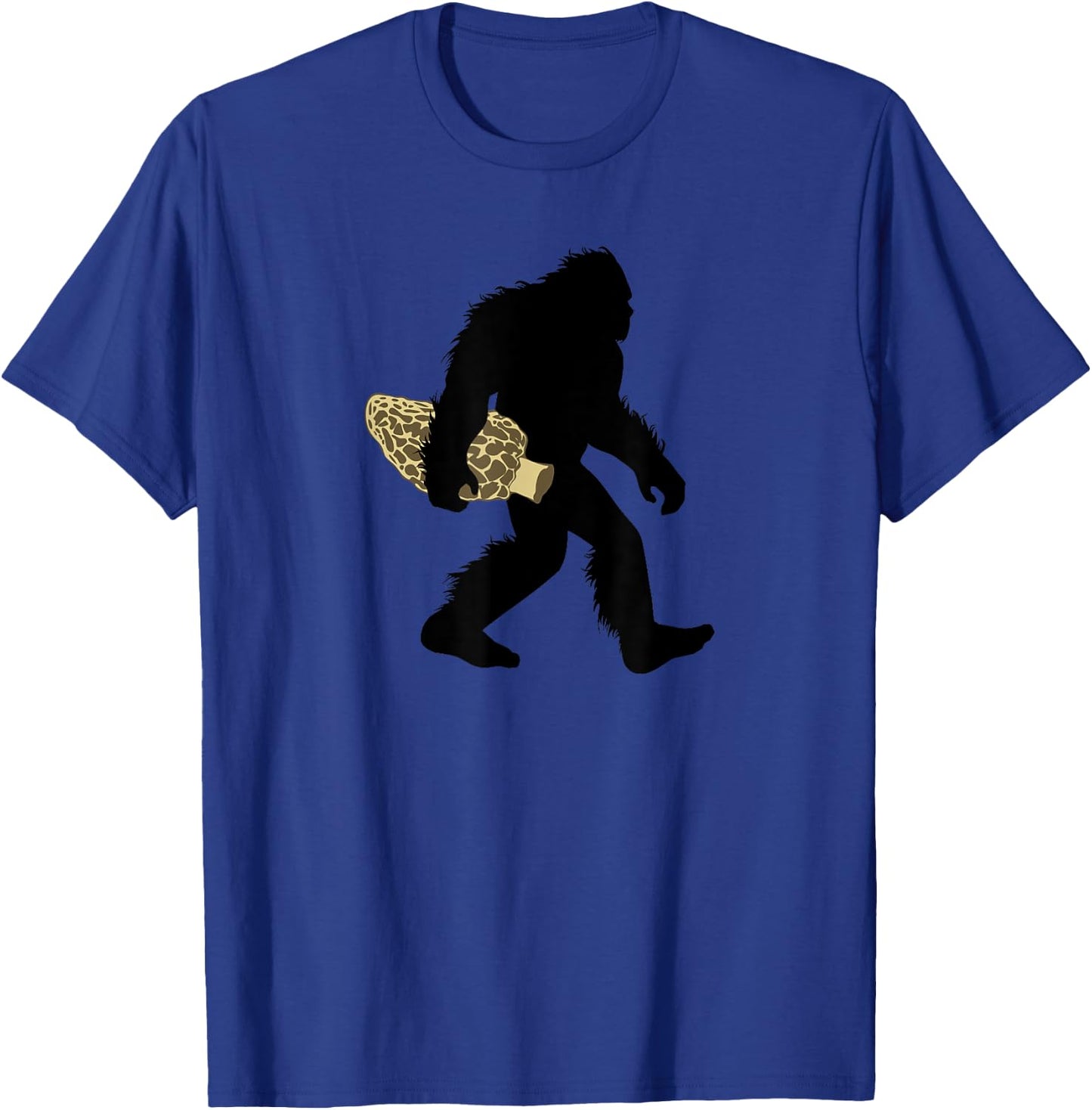 Bigfoot Morel Mushroom , Sasquatch Fungi Apparel T-Shirt - T-Shirt | Royal