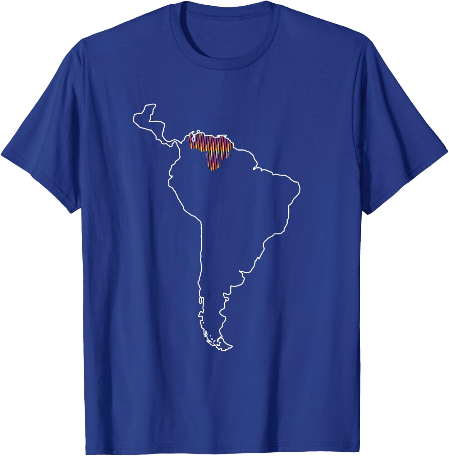 Where is Venezuela Map Chromatic Art Gift T-Shirt - T-Shirt | Royal