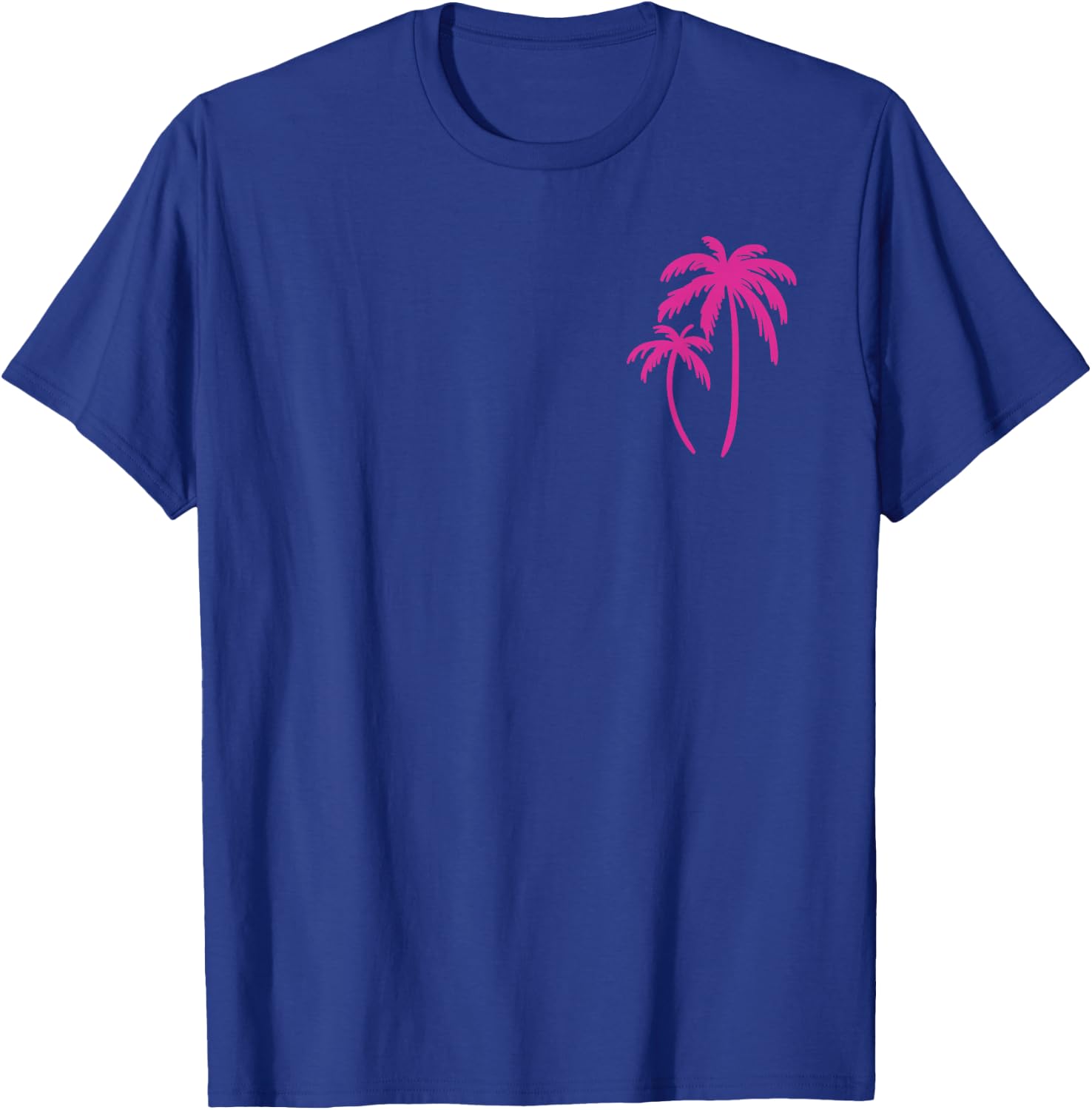 Pink Pocket Palm Tree Cute Hawaiian Summer Vacation Gift T-Shirt - T-Shirt | Royal
