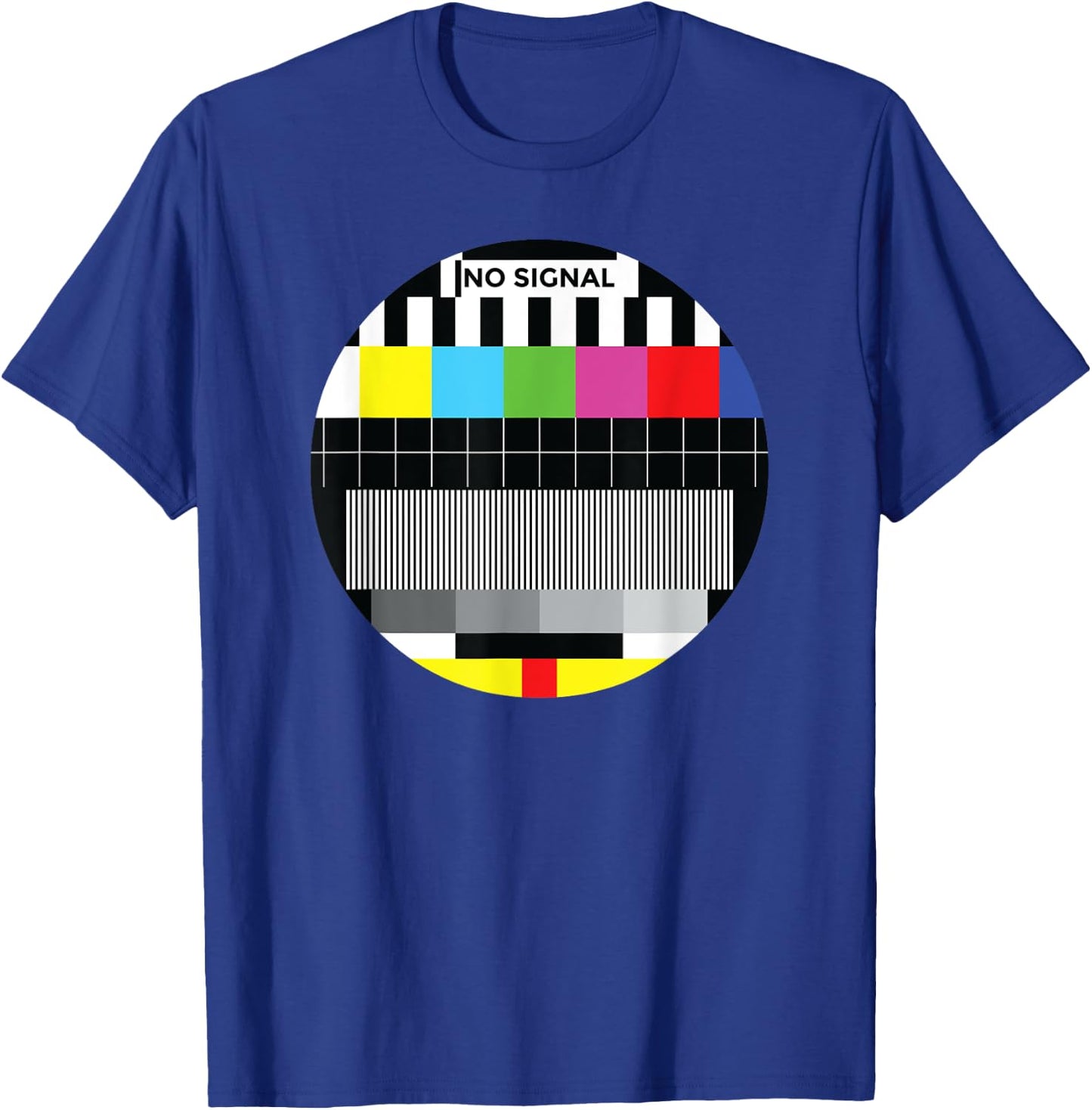 Beautiful No Signal TV Colorful Test Pattern Classic T-Shirt - T-Shirt | Royal