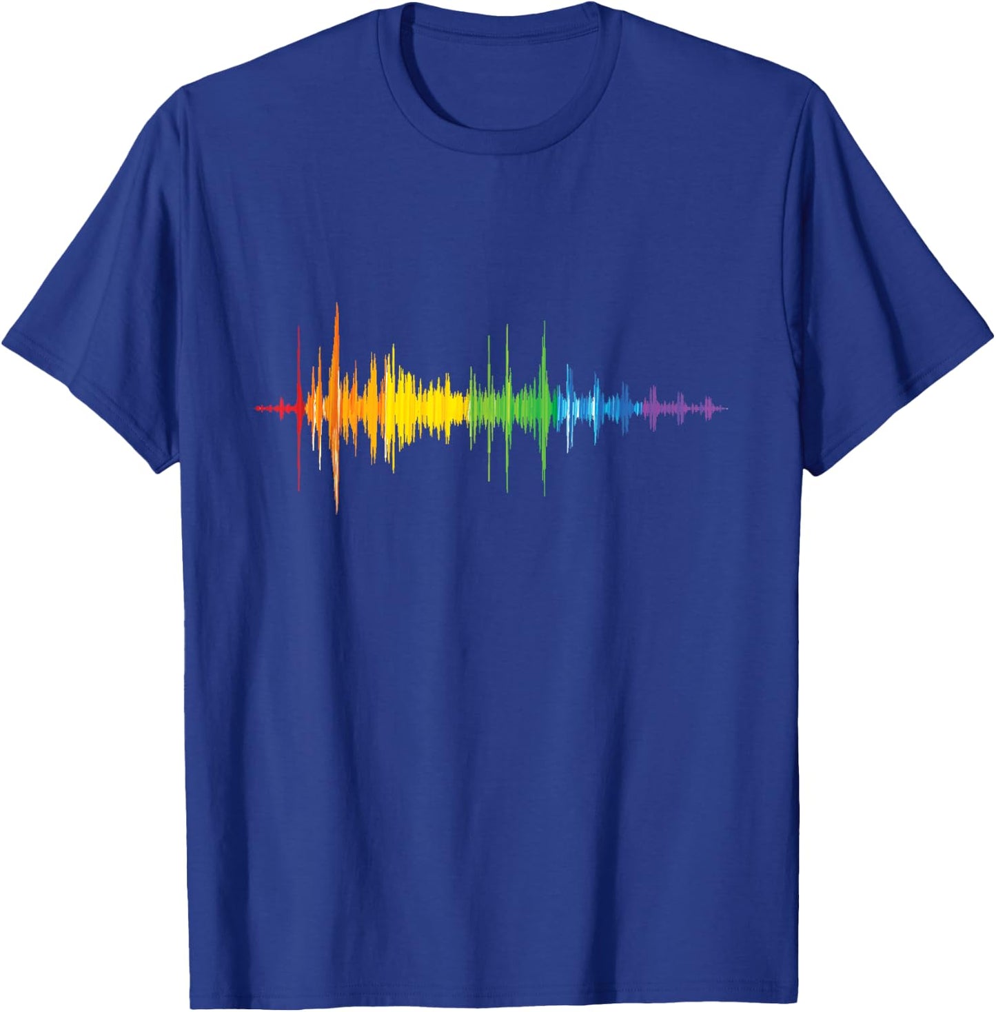 Soundwave Rainbow Color Spectrum Music Lover T-Shirt - T-Shirt | Royal
