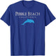 Vintage Pebble Beach CA Dolphin T Shirt T-Shirt - T-Shirt | Royal