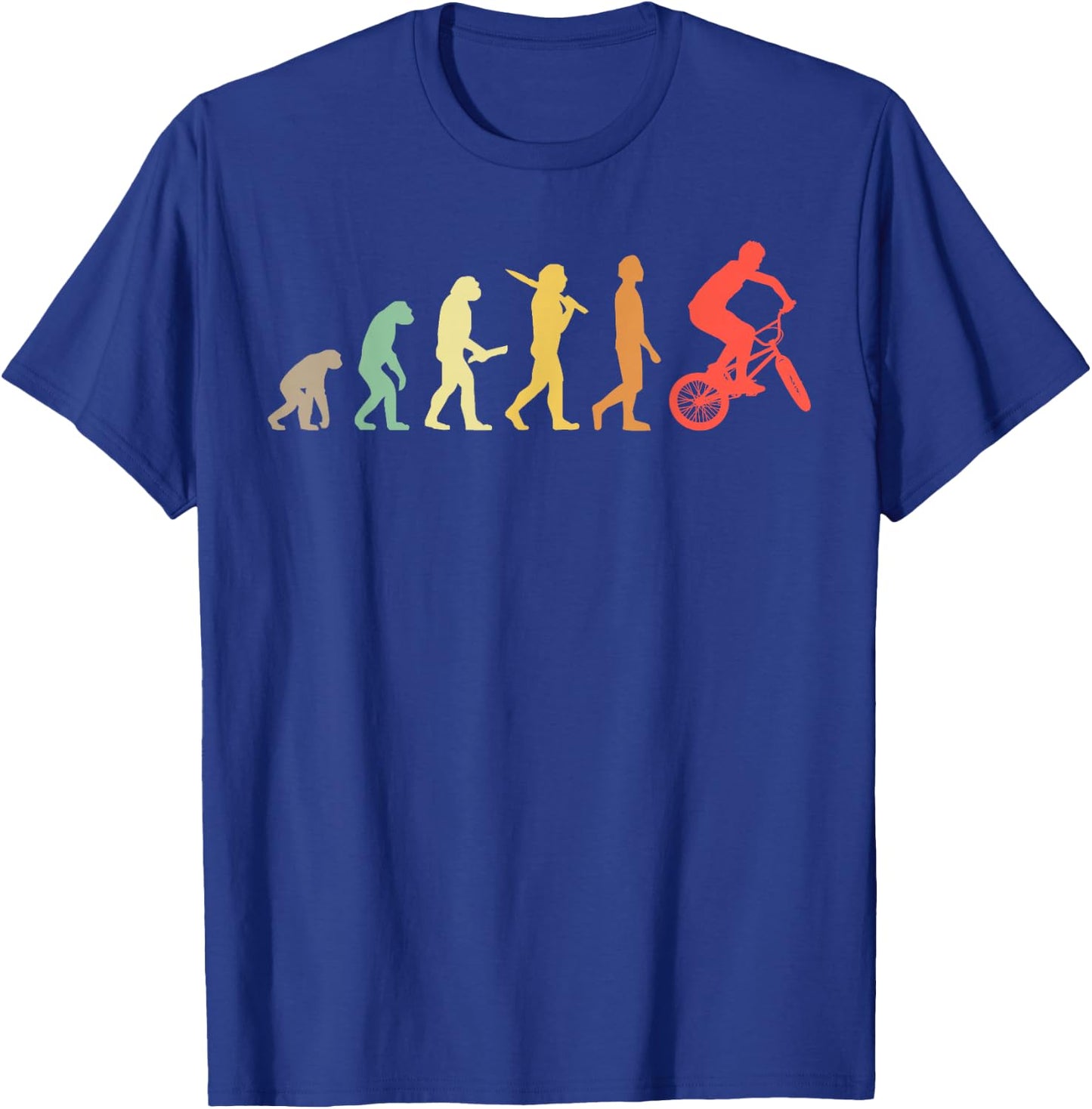 Retro BMX Evolution Gift BMX Riders T-Shirt - T-Shirt | Royal