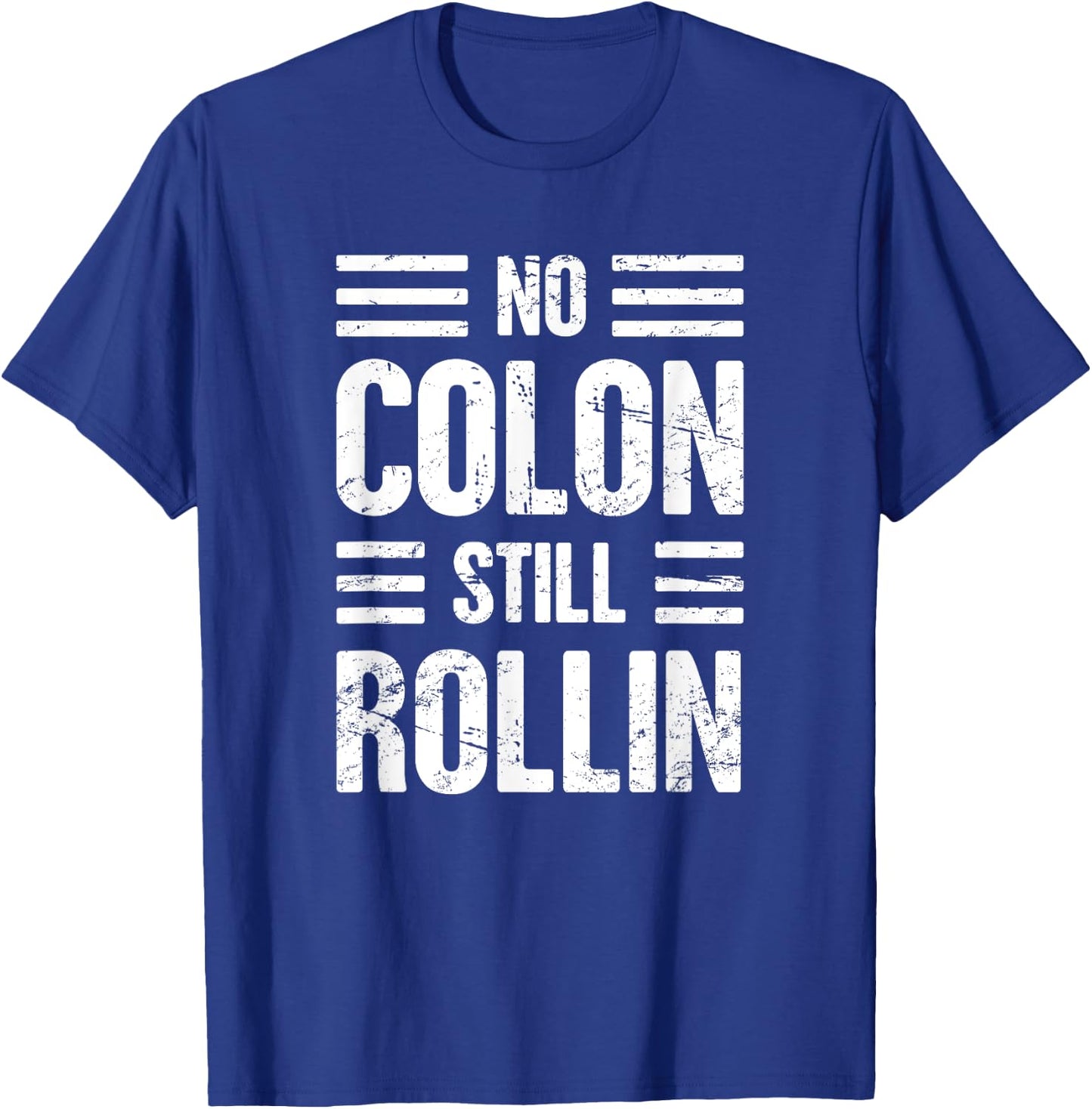 Colon Get Well Soon Gifts For Colectomy Patients -Adults Black Cotton Polyester Short Sleeve Small Classic Fit Modern Funny Colon Surgery Graphic Design T-Shirt - T-Shirt | Royal
