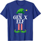 Gen X Elf Matching Family Group Christmas Party Pyjamas T-Shirt - T-Shirt | Royal