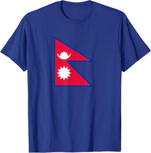 Nepal Flag Nepalese Nepali Triangle Flag T-Shirt - T-Shirt | Royal