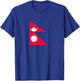 Nepal Flag Nepalese Nepali Triangle Flag T-Shirt - T-Shirt | Royal