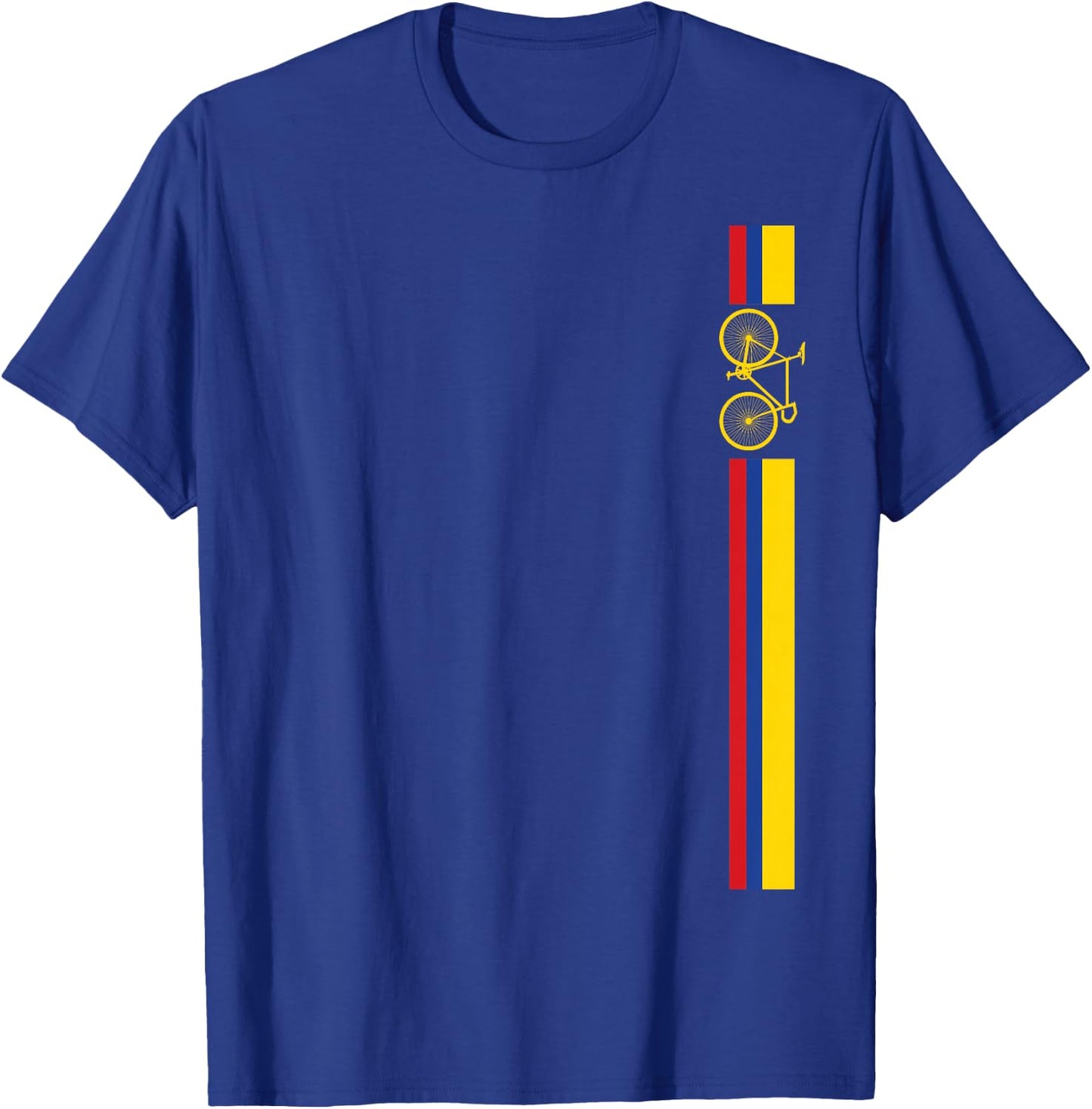 Colombian Cycling Shirt Colombia Flag Cyclist Bicycle Gift T-Shirt - T-Shirt | Royal