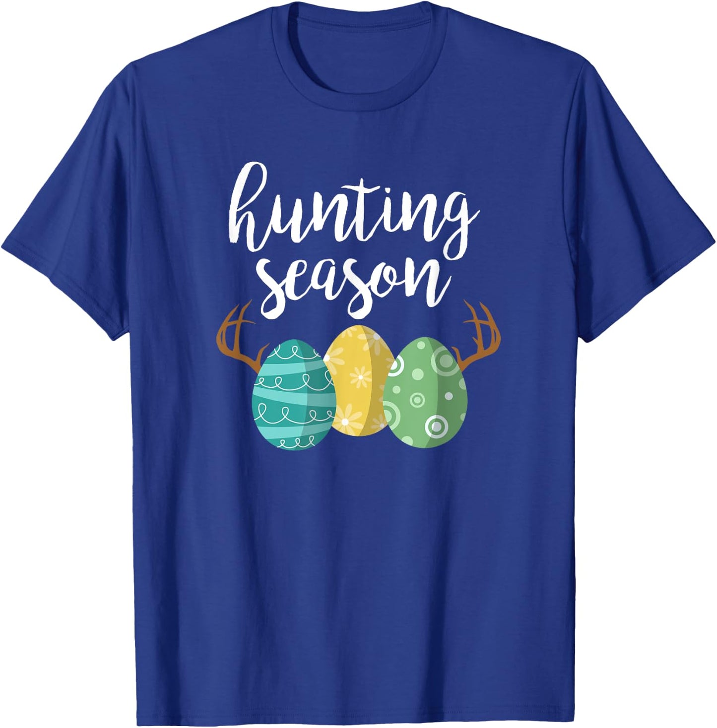 Hunting Season - Cute Bunny Funny Easter Shirt T-Shirt - T-Shirt | Royal