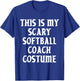 Scary Softball Coach Costume Trainer Halloween Spooky Sports T-Shirt - T-Shirt | Royal