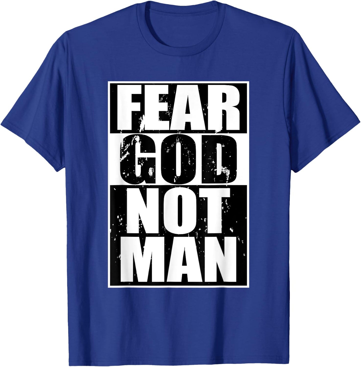 Fear God Not Man Cool Christian Gifts Halloween Shirt Boys T-Shirt - T-Shirt | Royal